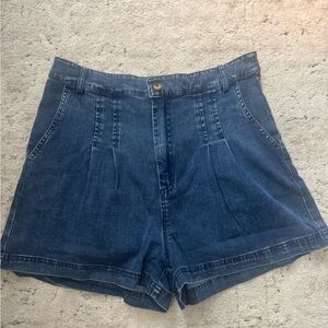 Naked Zebra Blue Jean Shorts High-Waisted Tailored
